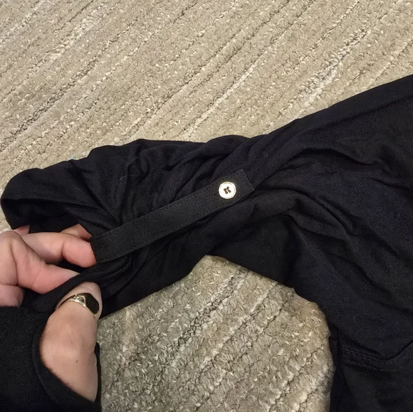 Calvin Klein Black Short Sleeve Blouse, Size L - Picture 5 of 9